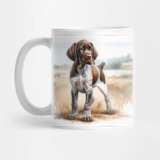 Watercolor German Shorthaired Pointer Puppies - Cute Puppy Mug